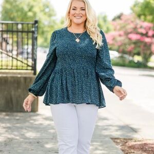 NEW, Never Worn Wallflower Kisses Top Navy Floral Sz 1X